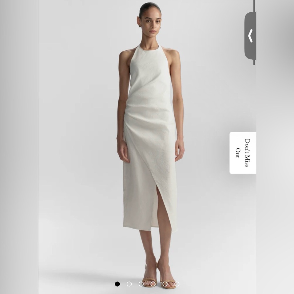 A.L.C. Sylvie Linen Midi Halter Dress - size 2